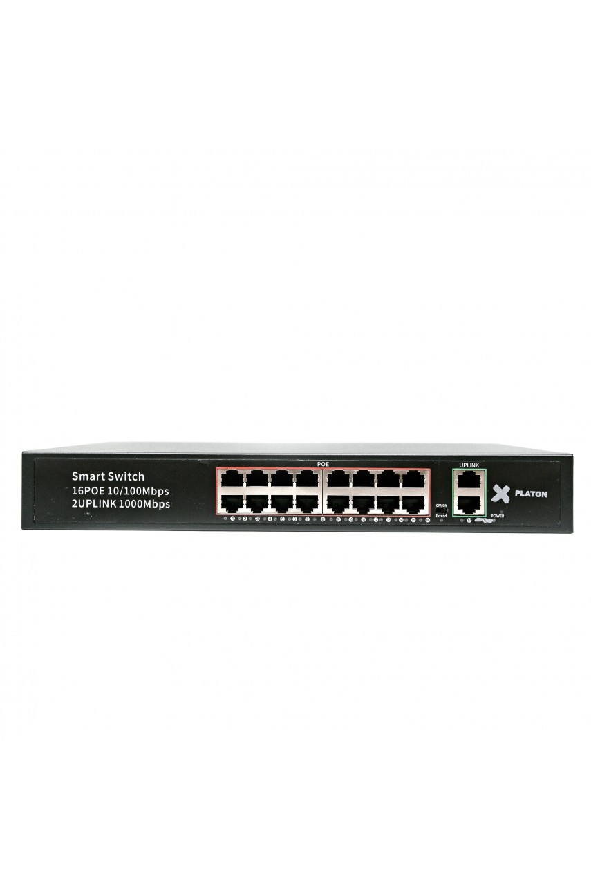 Коммутатор PoE "PLATON" RA-PS1016AI  16 port POE