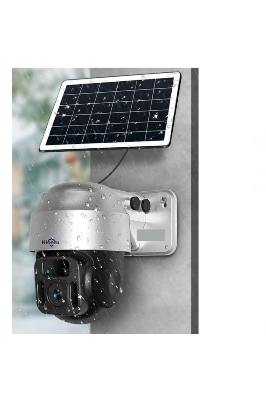 Автономная поворотная уличная 4G камера с солнечной панелью и встроенной батареей